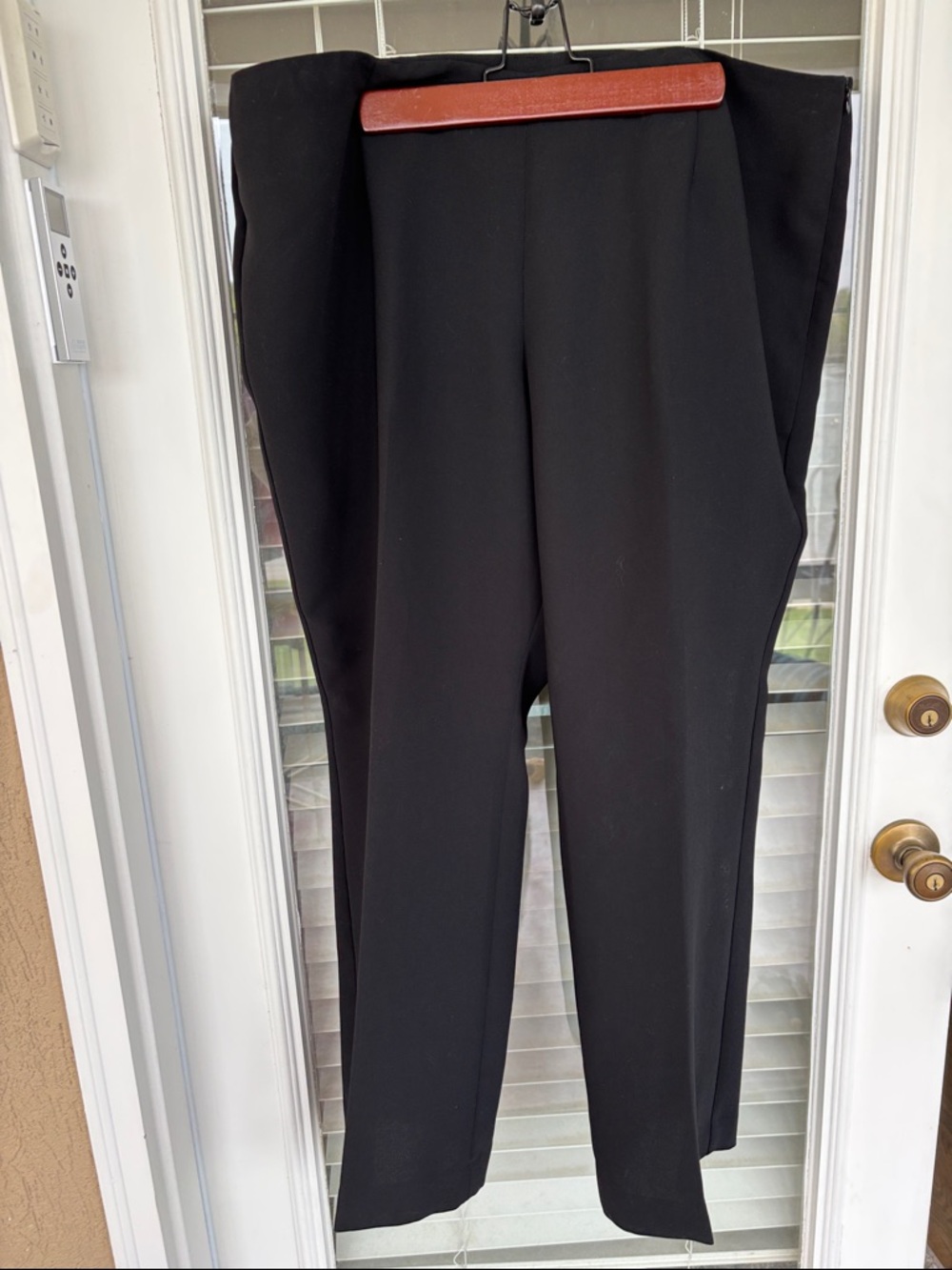 Talbots Black Straight-Leg Dress Pants side zip 18wp